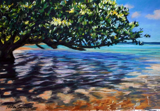 Anini Shade, Pastel artwork by Kauai artist Helen Turner