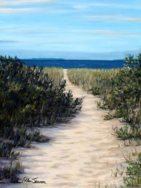Bay Path, Pastel artwork by Kauai artist Helen Turner