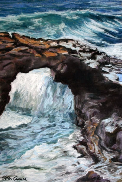 Bridge to the Sea, Pastel artwork by Kauai artist Helen Turner