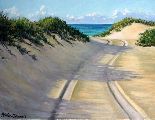 Dunes and Shadows, Pastel artwork by Kauai artist Helen Turner