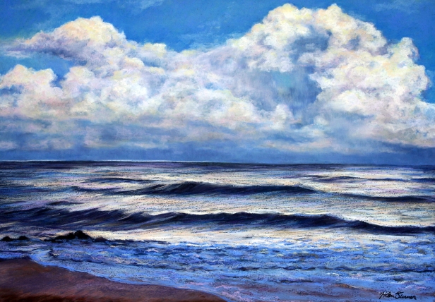 Dusk 2, Pastel artwork by Kauai artist Helen Turner