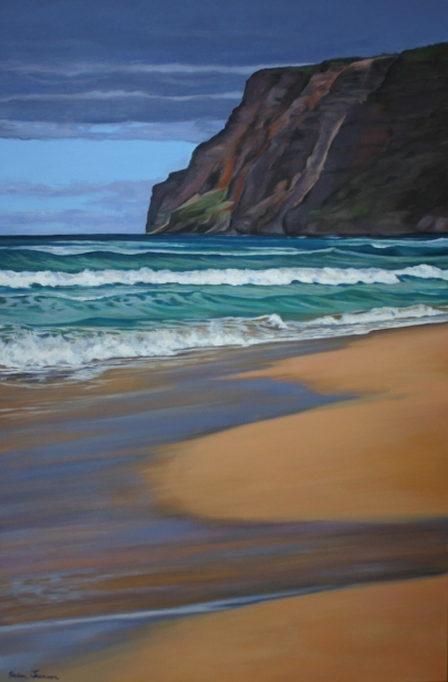 Geometry of a Summer Day, Oil artwork by Kauai artist Helen Turner