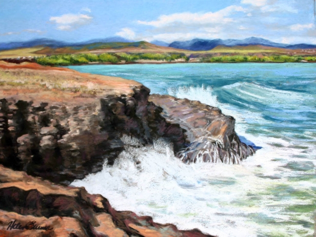 Hanapepe View, Pastel artwork by Kauai artist Helen Turner