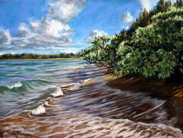 High Tide, Pastel artwork by Kauai artist Helen Turner