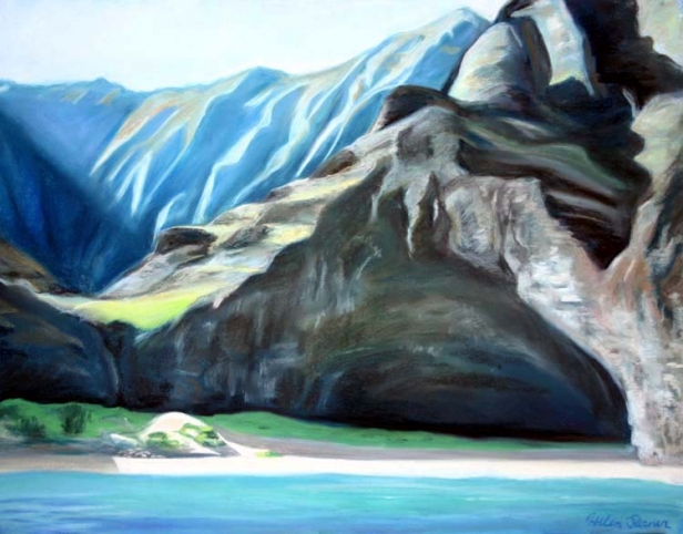 Honopu, pastel artwork by Kauai artist Helen Turner