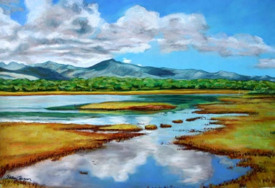 Kalaheo Hills, Pastel artwork by Kauai artist Helen Turner