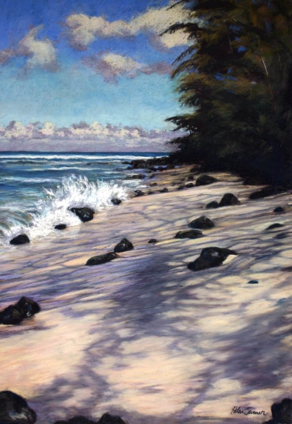 Kaona Days, Pastel artwork by Kauai artist Helen Turner