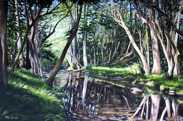 Kauaian Waters, Oil artwork by Kauai artist Helen Turner