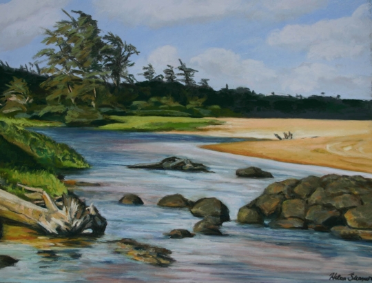 Kealia Afternoon, Pastel artwork by Kauai artist Helen Turner
