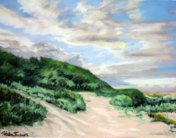 Kekaha Dunes, Pastel artwork by Kauai artist Helen Turner