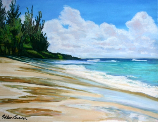 Late Afternoon Anahola, pastel artwork by Kauai artist Helen Turner