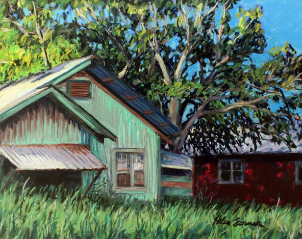 Lost in the Grass, Pastel artwork by Kauai artist Helen Turner