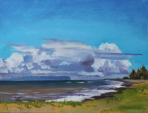 Niihau Morning, Oil artwork by Kauai artist Helen Turner