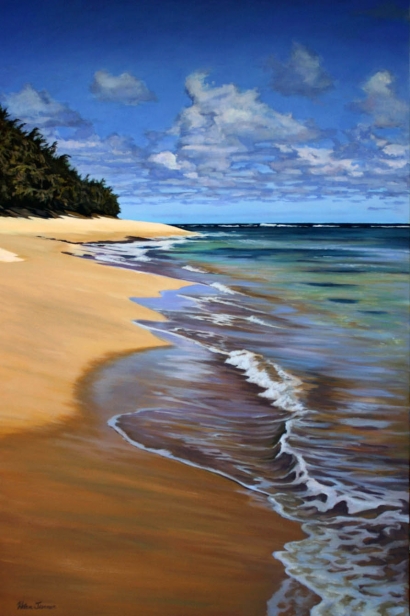 One More Day, Oil artwork by Kauai artist Helen Turner