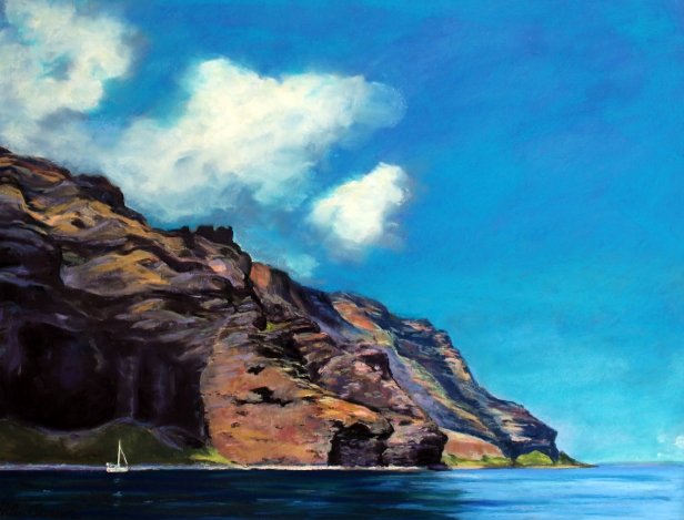 Perfect Spot, Pastel artwork by Kauai artist Helen Turner