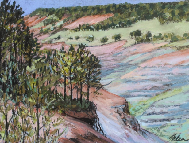 Pine Canyon, Pastel artwork by Kauai artist Helen Turner