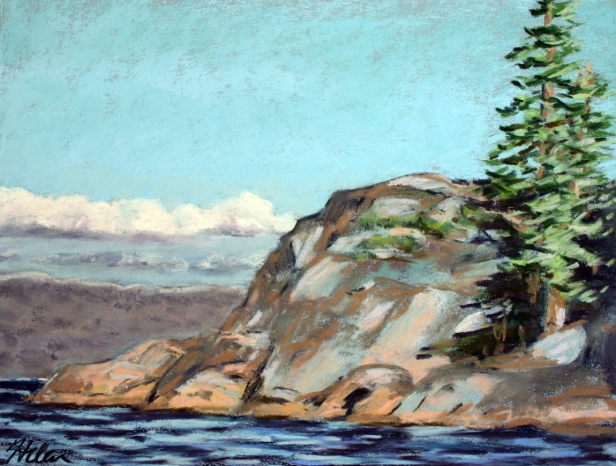 Point at Bliss, pastel artwork by Kauai artist Helen Turner