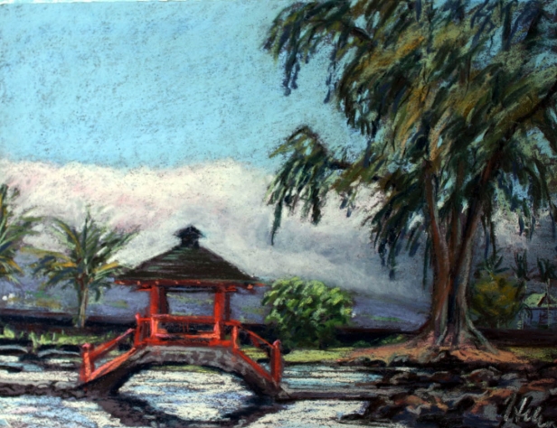 Queen's Park, Pastel artwork by Kauai artist Helen Turner