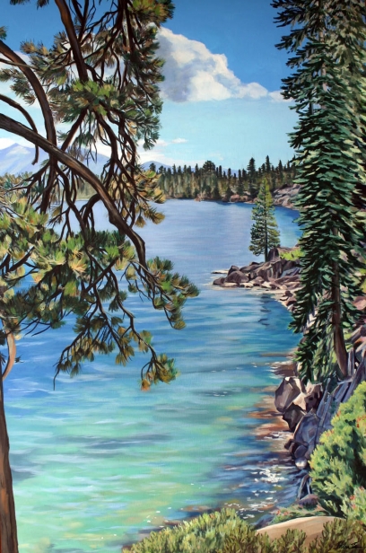 Rubicon Trail looking south, Oil artwork by Kauai artist Helen Turner