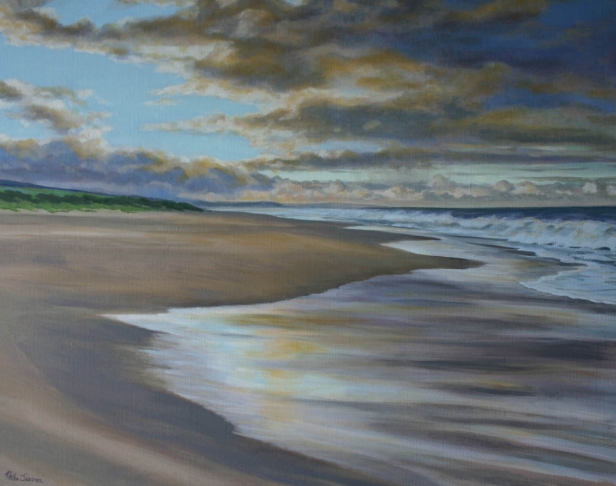 Sunrise on the Westside, Oil artwork by Kauai artist Helen Turner