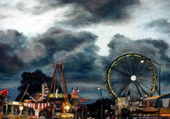 Twilight at the Fair, Pastel artwork by Kauai artist Helen Turner