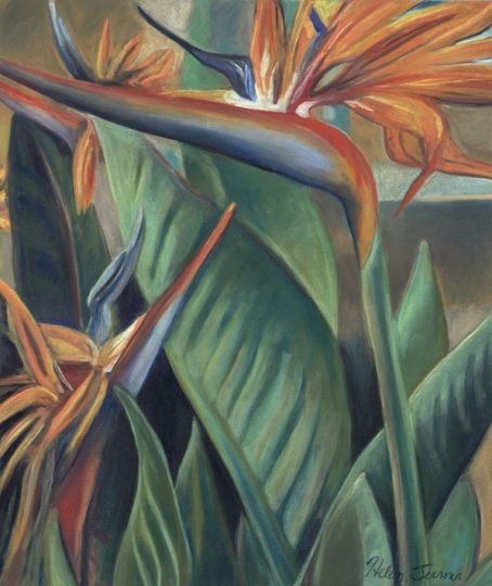 Two Birds, Pastel artwork by Kauai artist Helen Turner