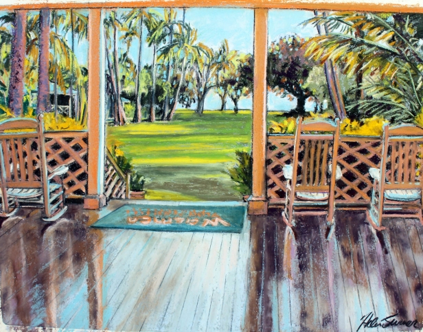 Waimea Welcome, Pastel artwork by Kauai artist Helen Turner