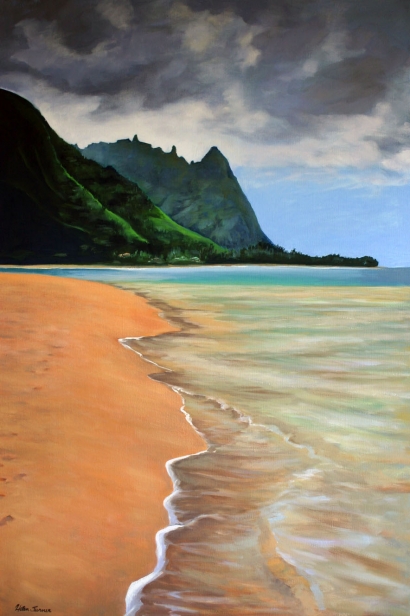 Walking Tunnels, Pastel artwork by Kauai artist Helen Turner