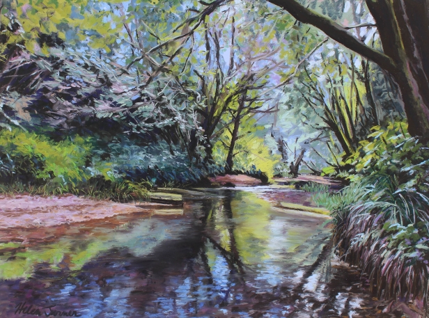 Walks in the Woods, Pastel artwork by Kauai artist Helen Turner