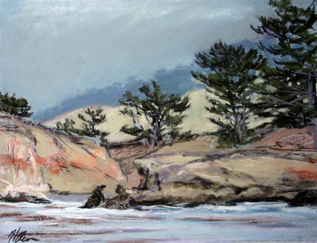 Whaler's Cove, Pastel artwork by Kauai artist Helen Turner