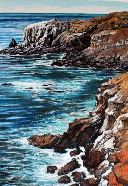 Yaquina Colors, Pastel artwork by Kauai artist Helen Turner