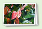 Floral artwork greeting card set